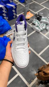 On Best Price Court Purple Leather Sneakers