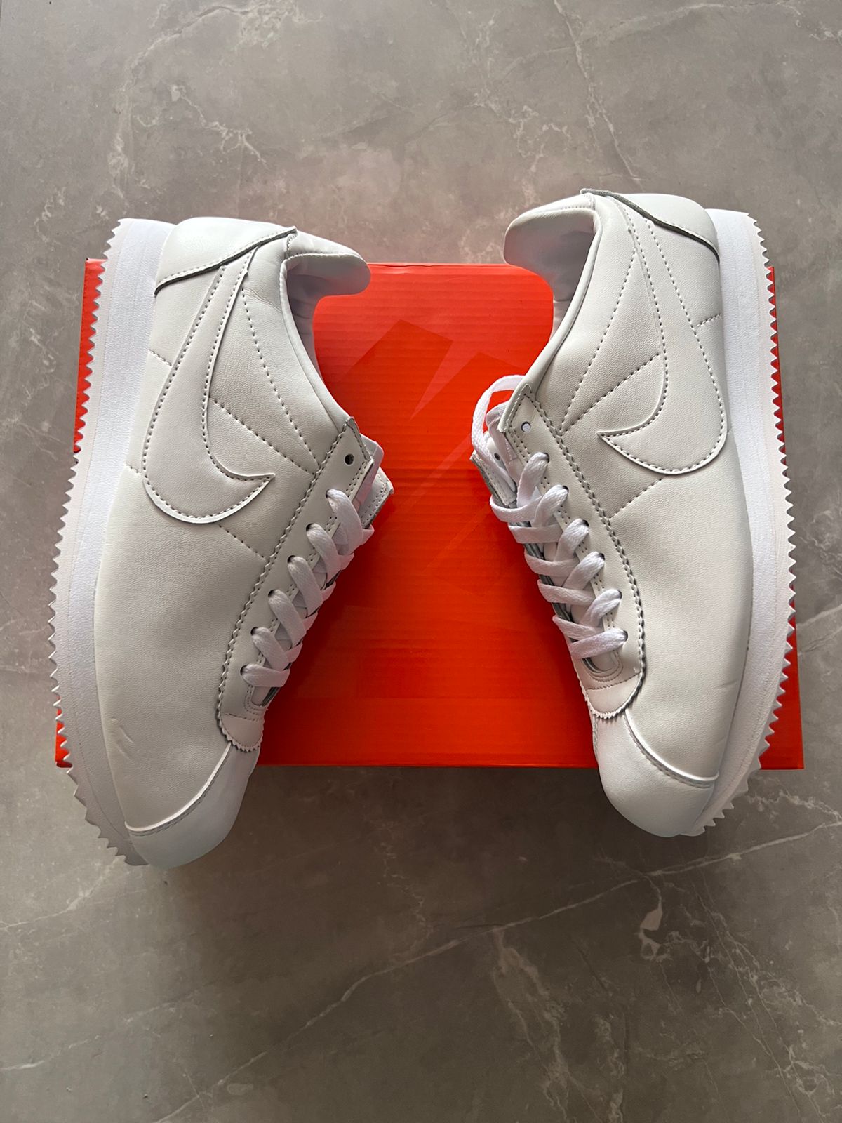 Men's Cortez Triple White Full Leather Sneakers