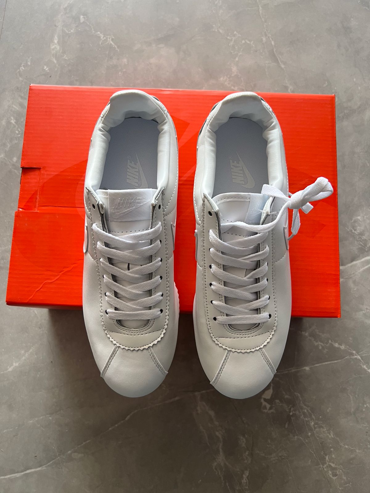 Men's Cortez Triple White Full Leather Sneakers
