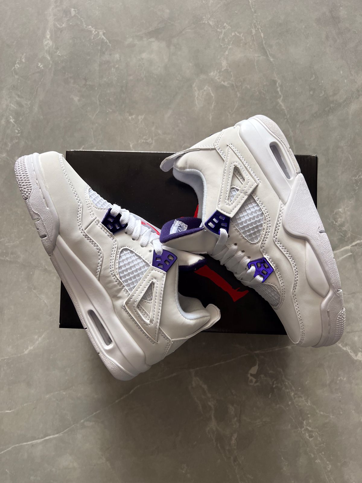 Metallic Blue Shoe Retro 4 – In Stock