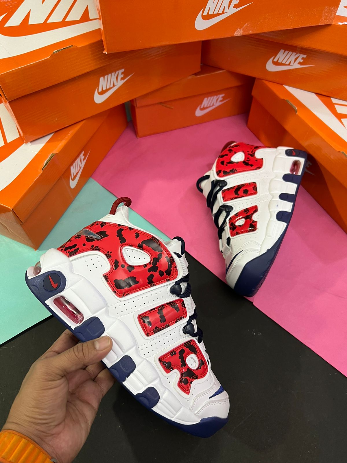 Uptempo 96 Red Navy For Boys