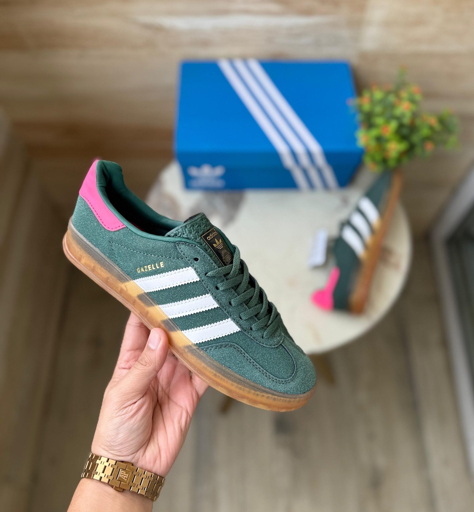 Gazzele Indoor Green Sneakers On Sale