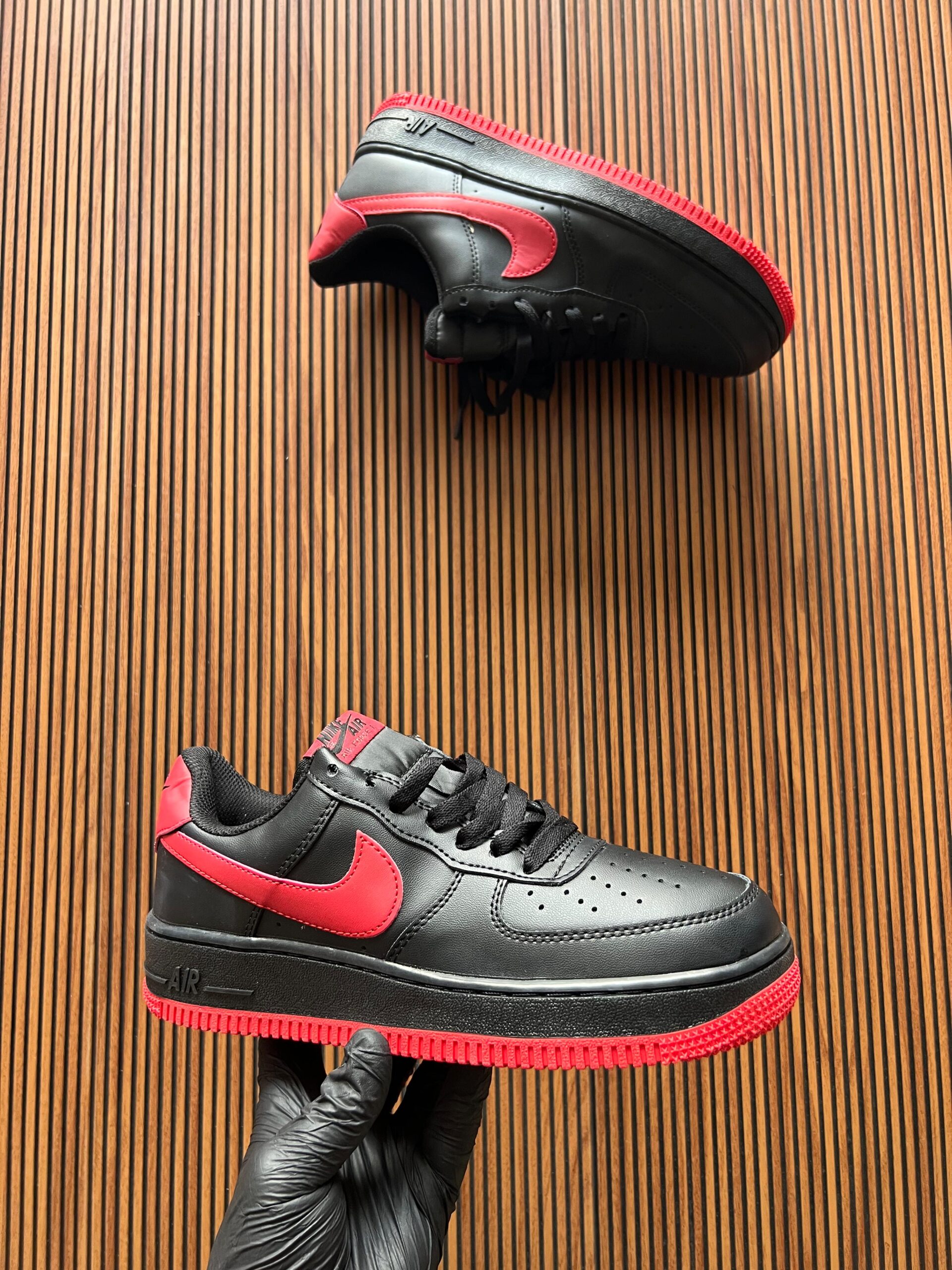Airforce One Black Red Sneakers On Sale (2)